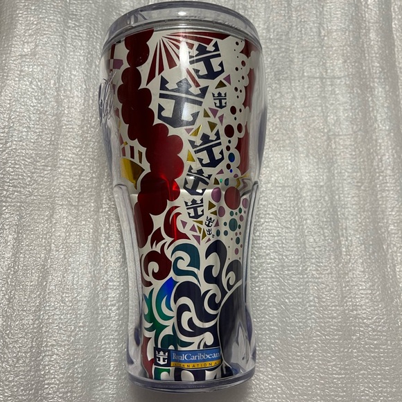Coca-Cola Drink Tumbler Royal Caribbean International Cup Multicolor Pretty - Picture 6 of 10